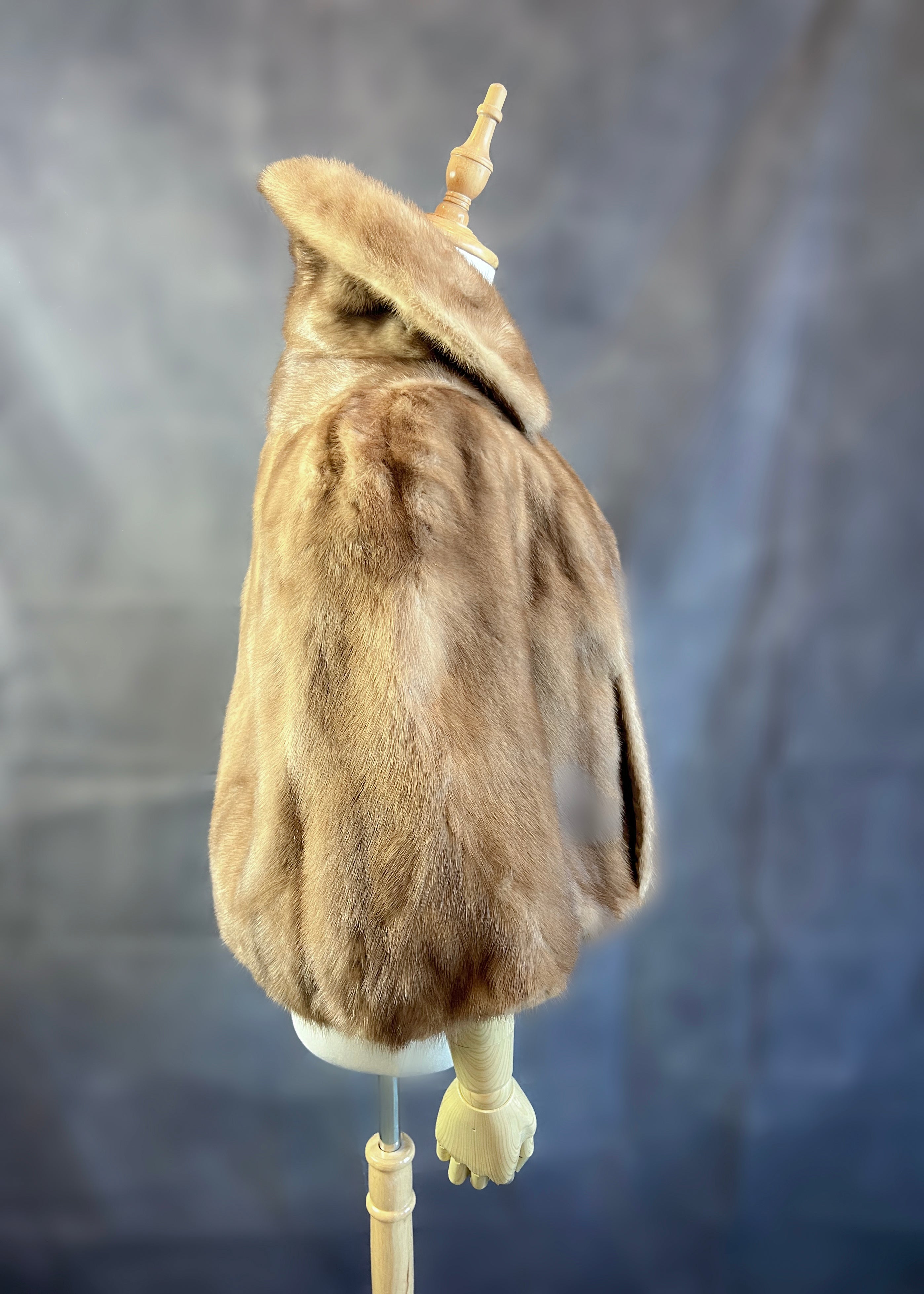 Luxury Real Mink Fur Cape - Premium Winter Shawl for Women (Mink14) | Elegant Evening Wear & Cold Weather Fashion Accessory for Parties, Weddings, and Special Occasions