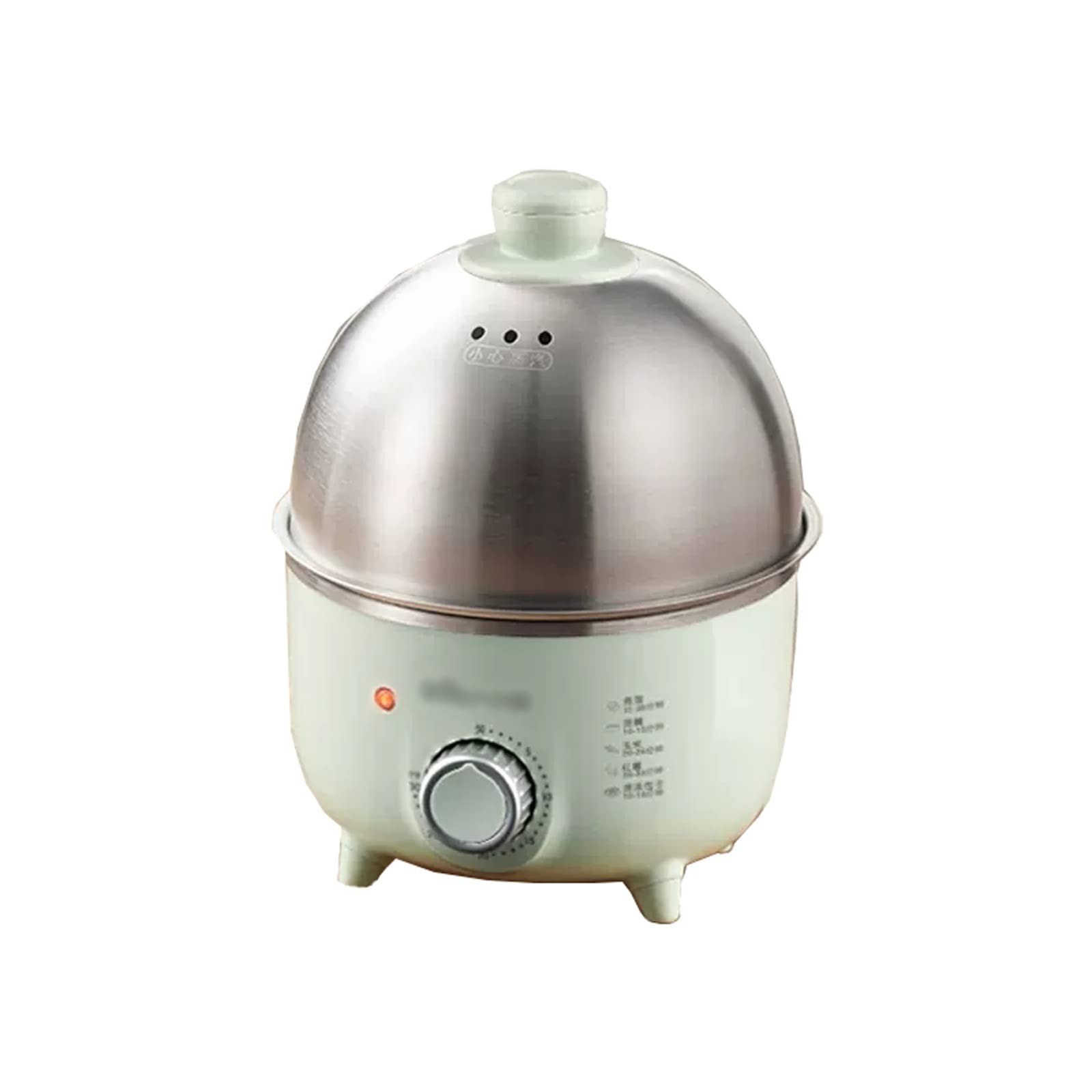 PEVSCO Electric Egg Cooker - Stainless Steel Instant Pot Egg Boiler with Auto Shut-Off, Multifunctional Breakfast Machine for Perfect Poached, Boiled & Steamed Eggs - Ideal for Home, Office & Dorm Use (Bianco)