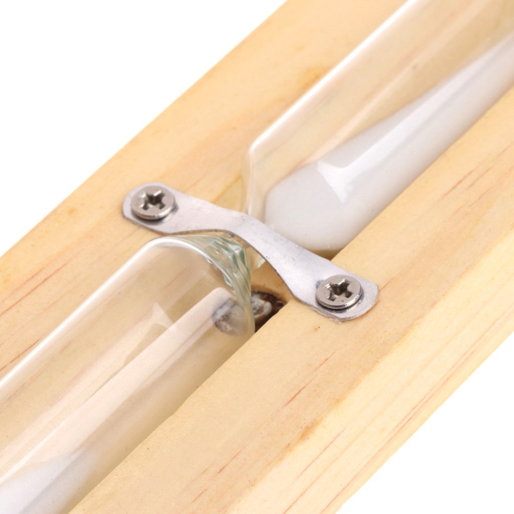 15 Minute Wall-Mounted Rotating Sand Timer for Sauna - Wooden Hourglass with White Sand - Perfect for Sauna Sessions, Spa Relaxation & Meditation Spaces