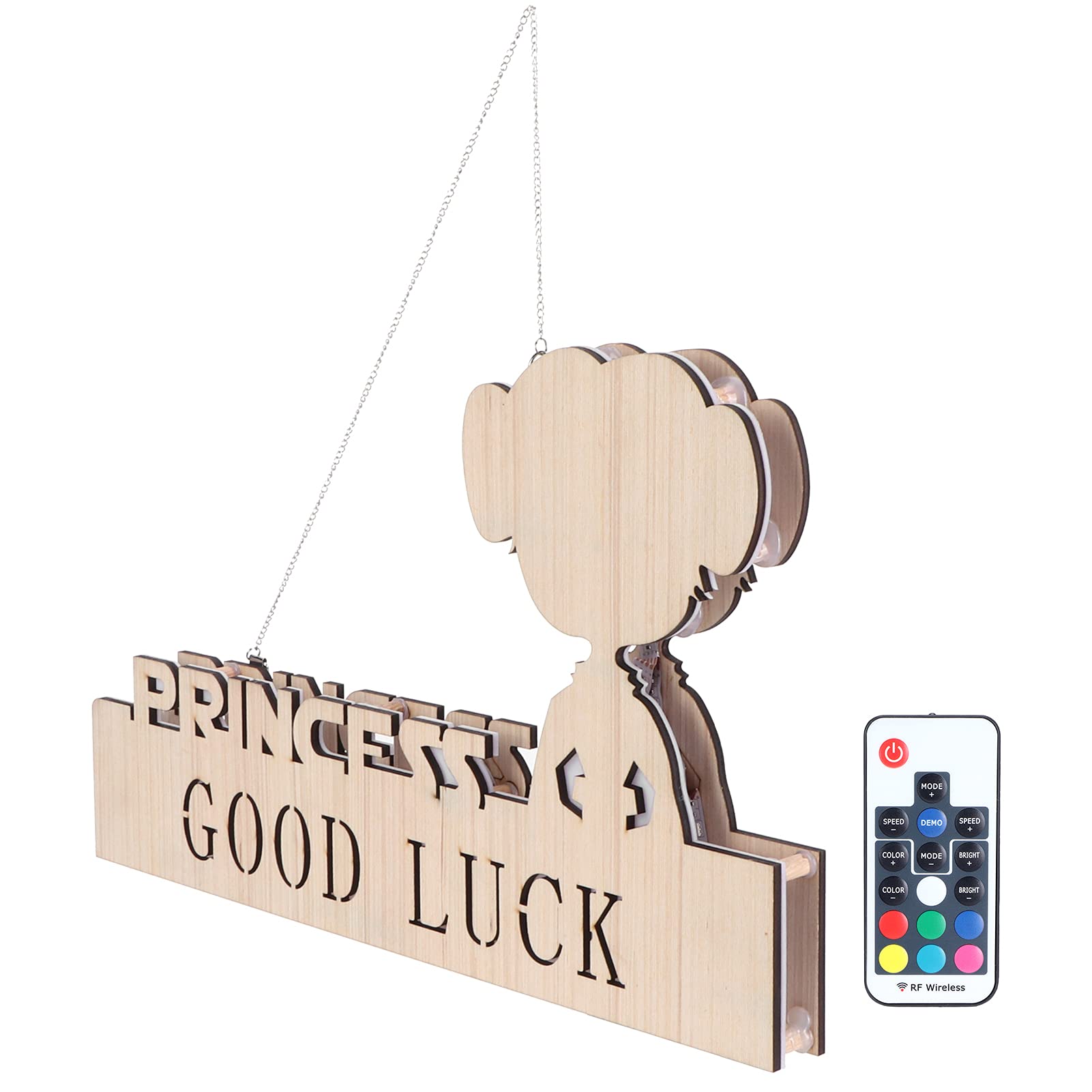 Remote Control Wooden Night Light for Baby Room & Desk - Dimmable LED Nursery Light for Kids Bedroom, Perfect for Nighttime Feeding & Soothing