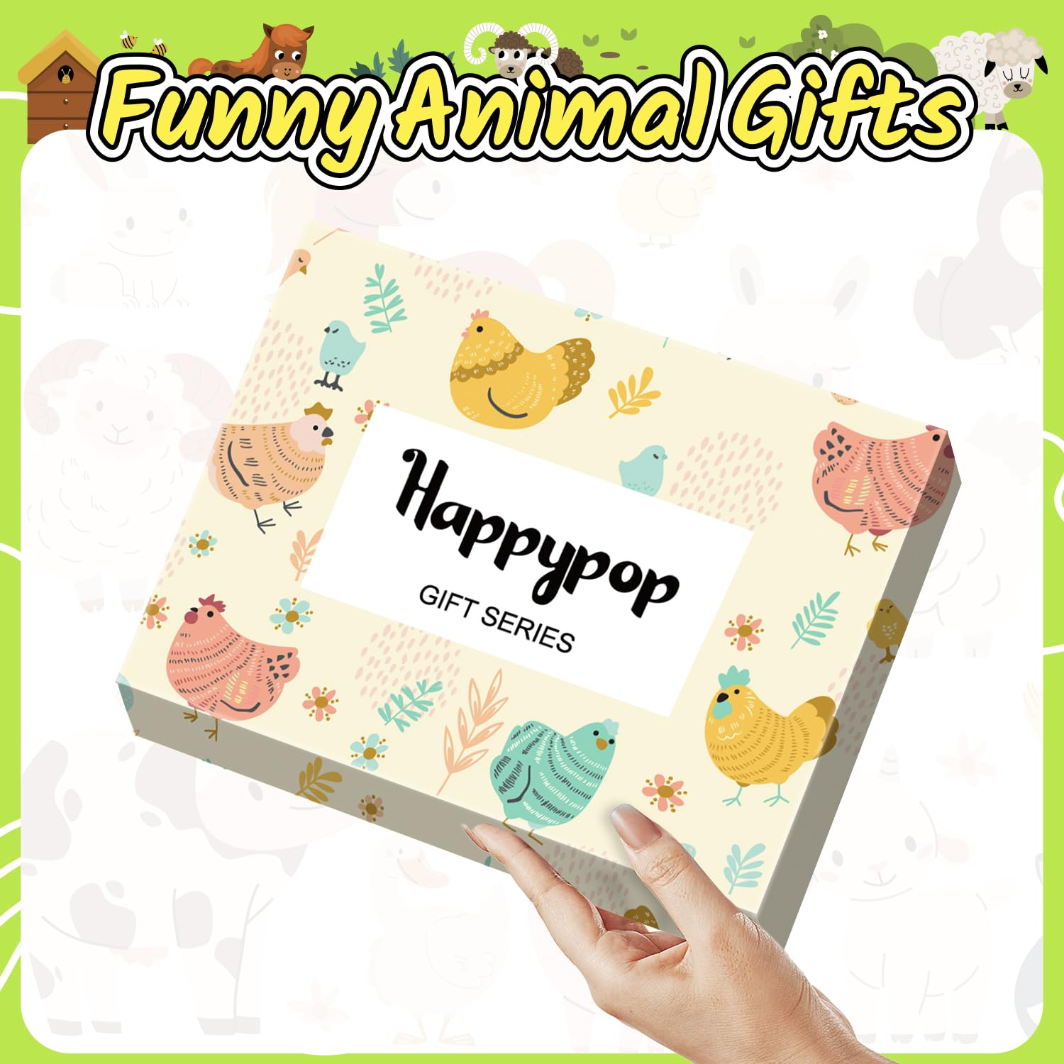 HappyPop Animal Print Novelty Socks for Women - Cute Cow, Chicken, Llama & Unicorn Designs - Fun Gift Ideas for Her - Perfect for Christmas, Birthday & Casual Wear