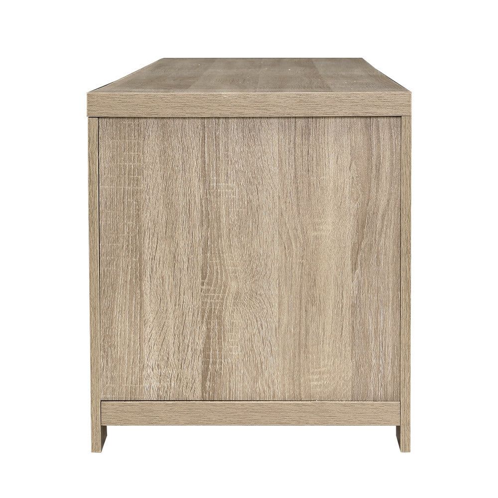 Artiss 160cm Oak TV Stand Entertainment Center - Modern TV Cabinet with Storage for Living Room, Bedroom & Home Theater