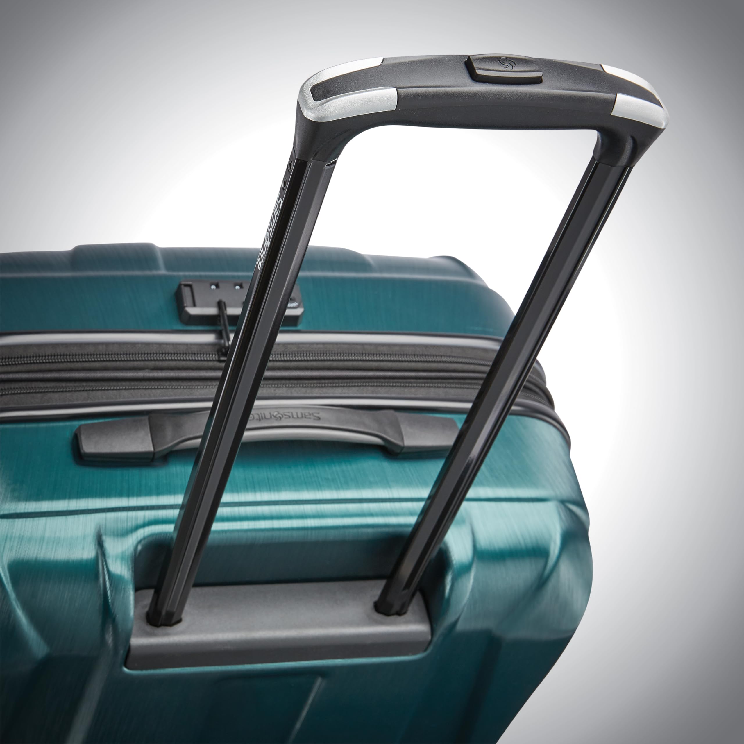 Samsonite Centric 2 Expandable Hardside Spinner Luggage 24-Inch Checked Medium Suitcase - Emerald Green | Perfect for Business Travel & Vacation Packing
