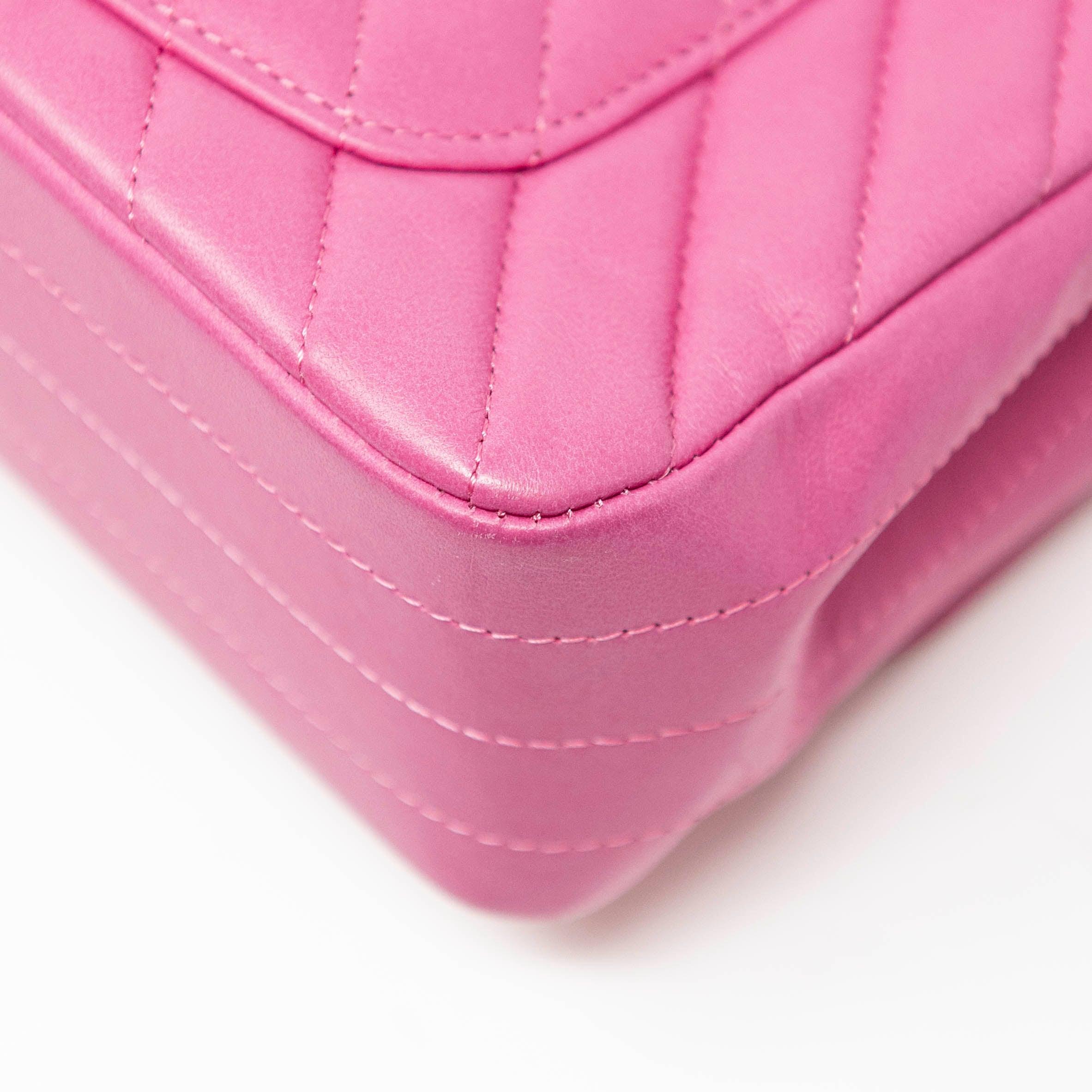 Chanel Pink Chevron Mini Flap Bag - Luxury Quilted Leather Crossbody Purse for Women | Perfect for Parties, Dates & Special Occasions