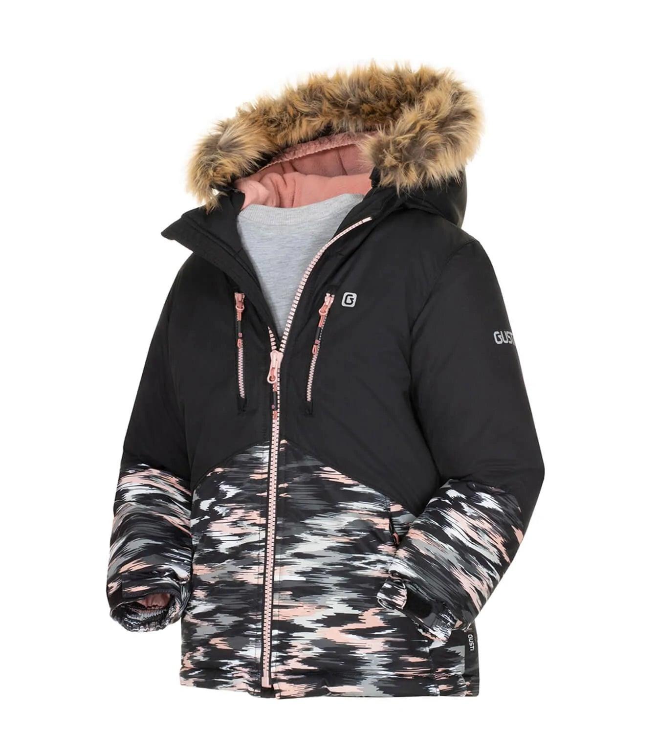 Gusti Pamella Winter Snowsuit for Women - Waterproof Insulated Ski Jacket & Pants Set - Black - Perfect for Skiing, Snowboarding & Cold Weather Outdoor Activities