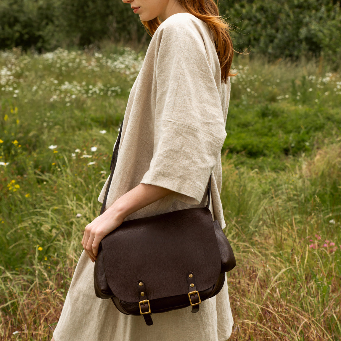 Kate Sheridan Chocolate Quest Bag - Premium Leather Crossbody Purse for Women, Fashionable & Functional - Perfect for Travel, Work & Everyday Use
