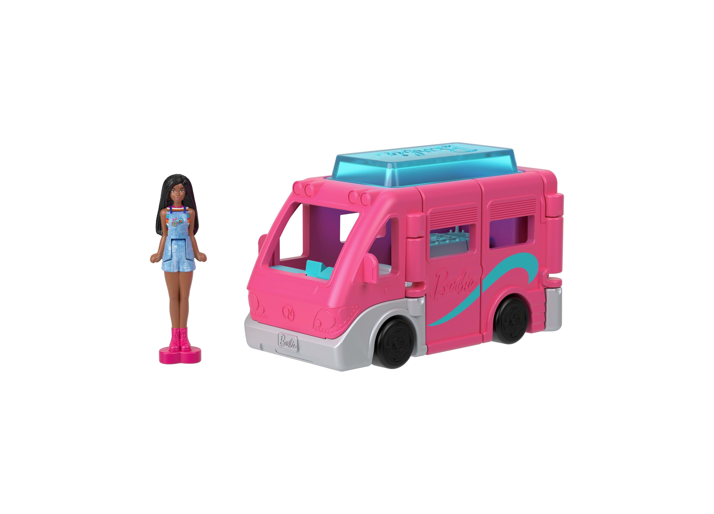 Barbie Mini BarbieLand 4-Pack Doll Vehicle Set with Car, Scooter & More - Perfect for Kids' Pretend Play & Collectible Display