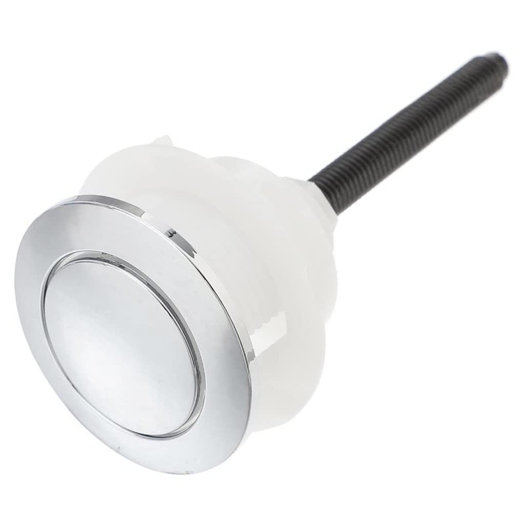 Toilet Flush Button Replacement - Single Push Button Toilet Tank Button - Compatible with Most Toilets - Durable Toilet Accessory Spare Part - Perfect for Home, Hotel & Office Bathroom Upgrades