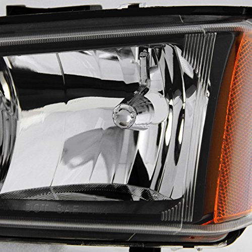 AKKON Black Headlights & Bumper Signal Lights with Side Amber for 2003-2006 Chevy Silverado 1500/2500HD Avalanche Pickup Truck - Upgrade Your Truck's Style & Visibility for Night Driving & Off-Road Adventures