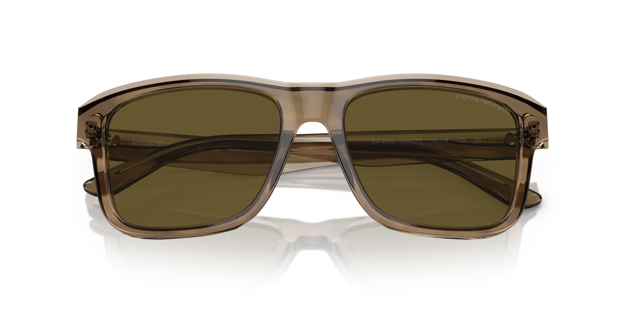 Emporio Armani EA4208 Men's Square Sunglasses | Polarized UV Protection | Fashion & Outdoor Activities