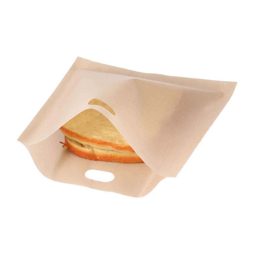 Non-Stick Reusable Microwave Toaster Bags - 16x16.5cm Fiberglass Heating Pastry Bags for Baking, Reheating & Cooking - Perfect for Bread, Pizza, Cookies & More