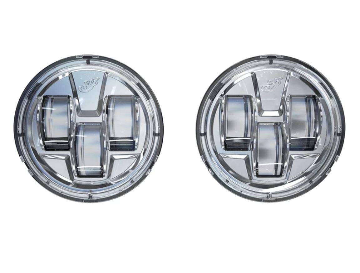Indian Motorcycle Pathfinder S LED Driving Lights Chrome 2884708-156 - High Visibility Headlights for Night Riding & Adventure Motorcycles