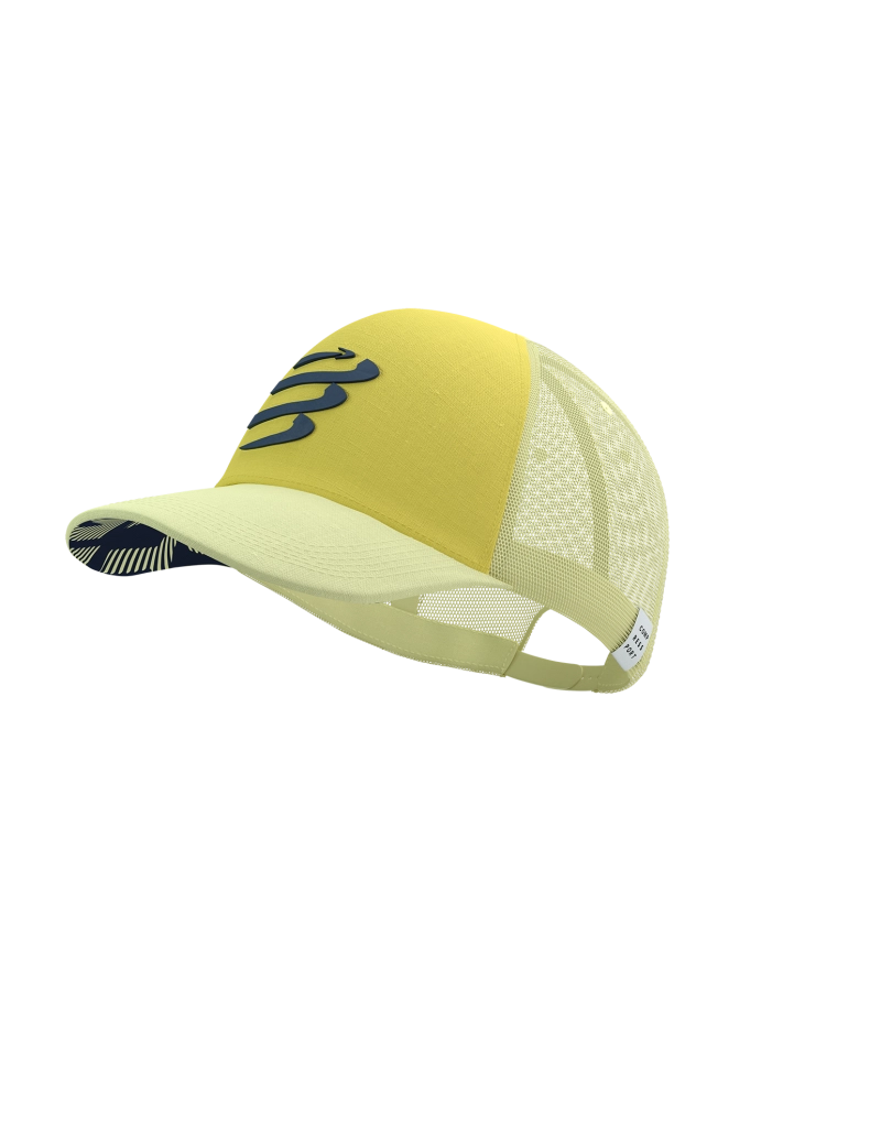 Compressport Unisex Trucker Cap - Maize/Elf Yellow | Lightweight & Breathable Running Hat for Men & Women | Perfect for Outdoor Sports, Hiking & Cycling