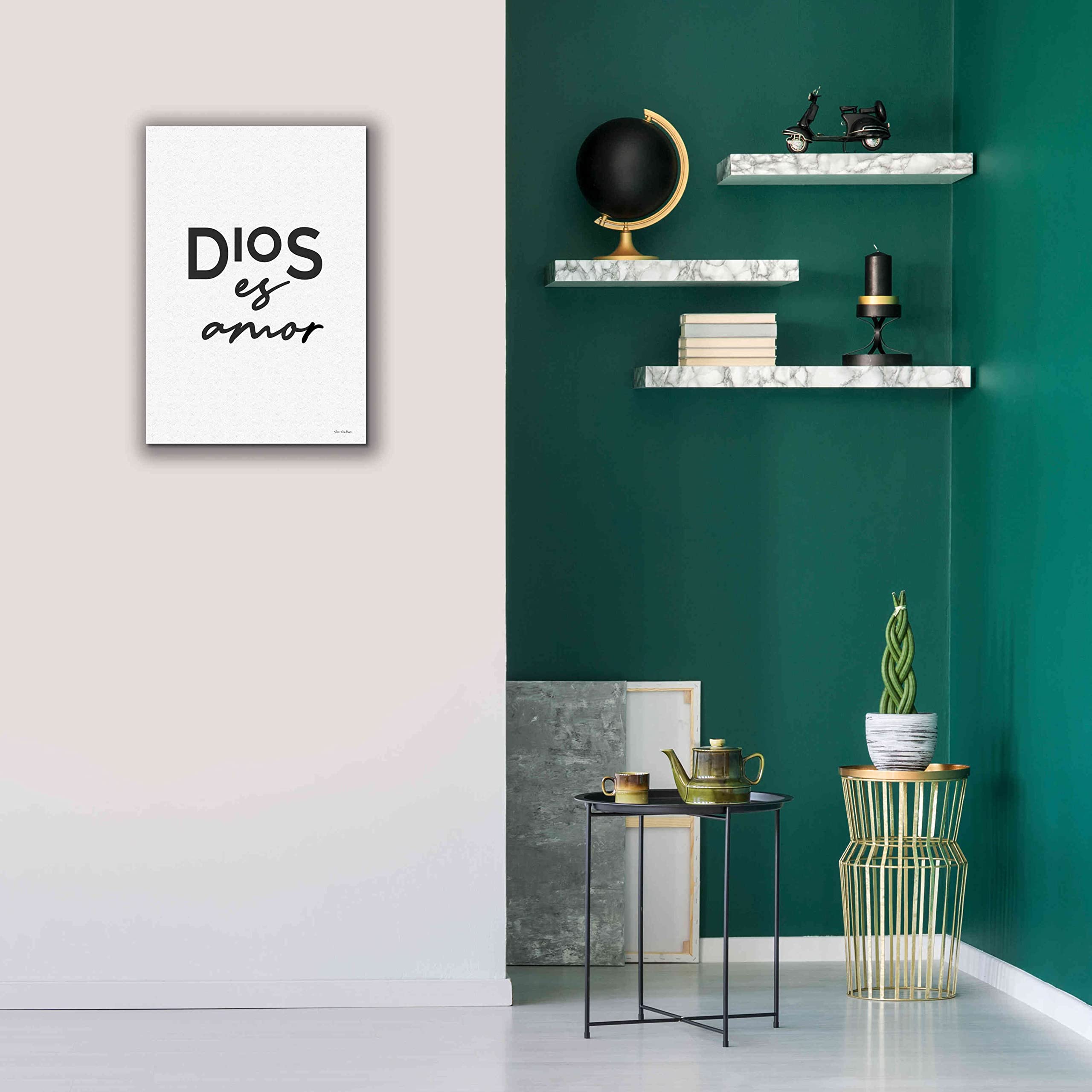Epic Graffiti 'Dios es Amor' Spanish Religious Canvas Wall Art by Seven Trees Design - 18x26 Inch Giclee Print for Home Decor, Church & Office