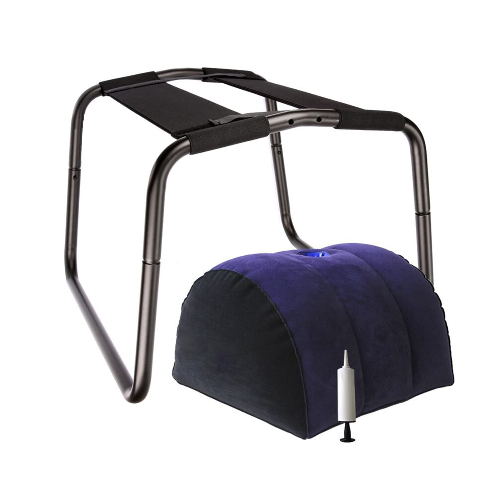 BDSM Sex Chair for Couples - Adjustable Adult Sex Bench with Handrails, Bondage Stool & Sex Positioning Furniture - Perfect for Spicing Up Bedroom Play, BDSM Scenes & Couples Games (2-Piece Set)