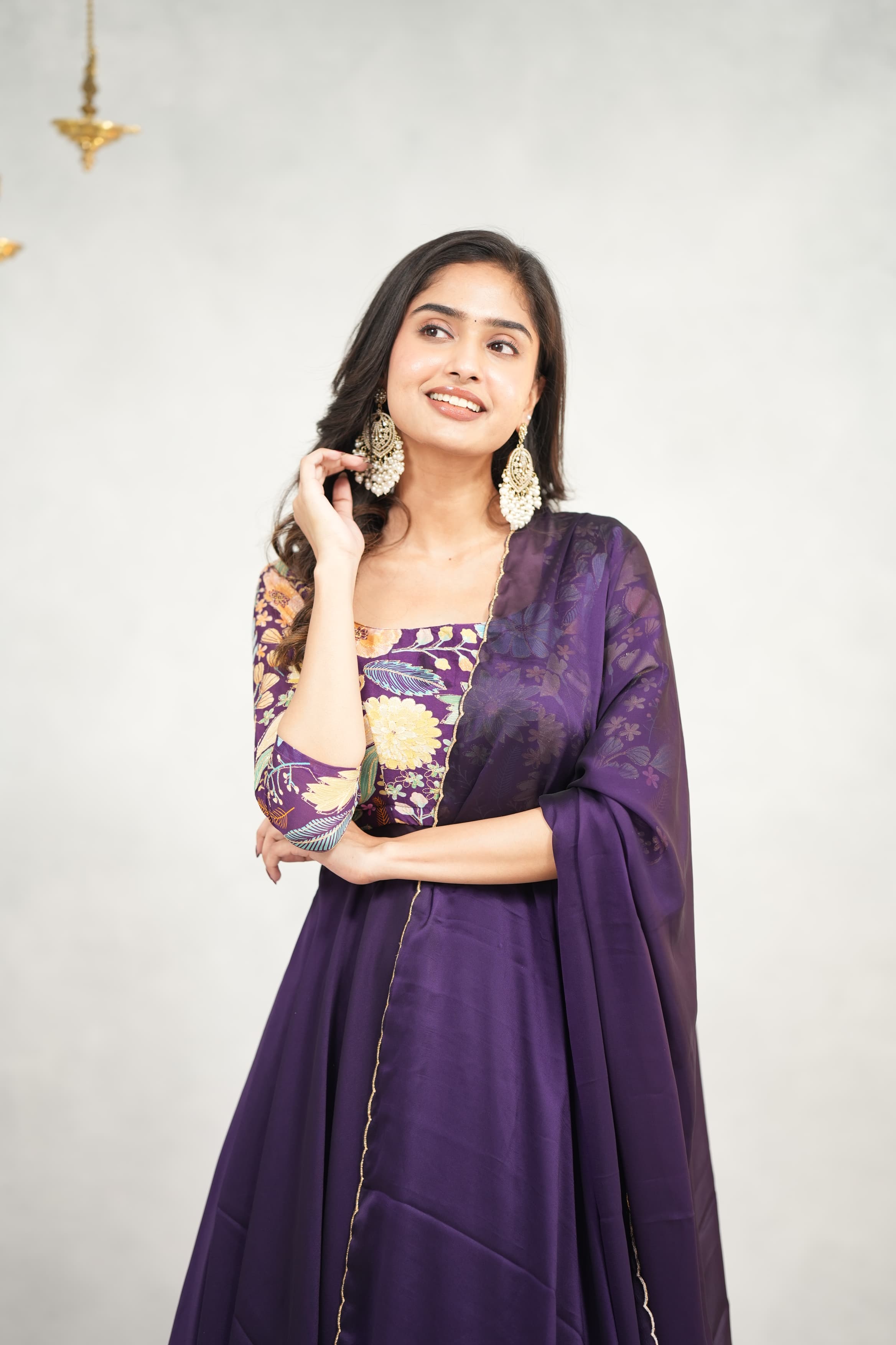 Manisha Series 3 Premium Slit Anarkali Dress with Skirt - Elegant Indian Ethnic Wear for Weddings & Festivals