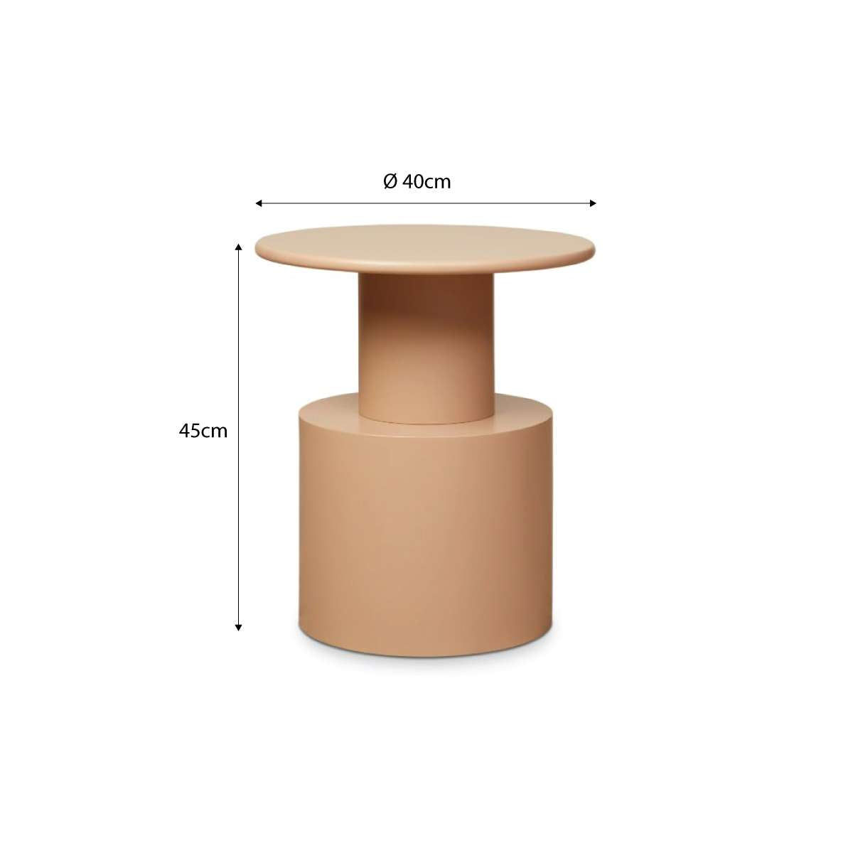 Zayne Side Table in Caramel - Stylish End Table for Living Room, Bedroom, or Office Decor