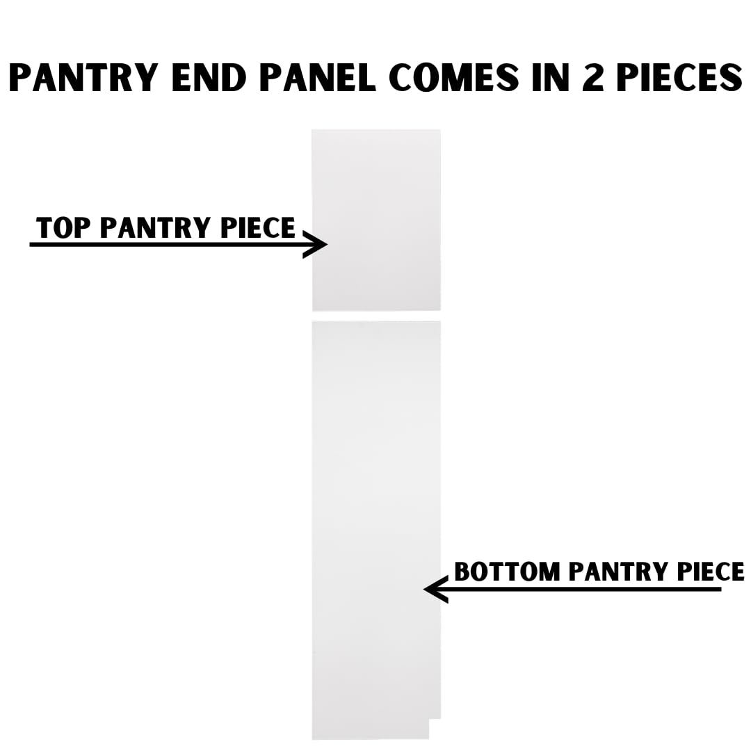 Quicklock RTA Ready-to-Assemble Shaker Style Kitchen Cabinets - Soft Close Hardware, Pure White Left End Panel (.25