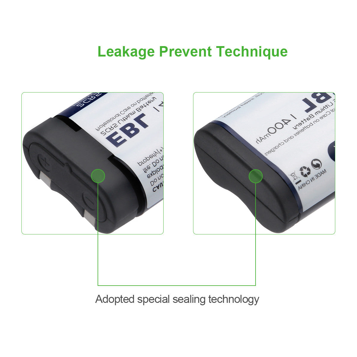 EBL 2CR5 6V Lithium Battery 1400mAh for Digital Cameras - High Capacity Replacement for Canon, Nikon, Olympus - Perfect for Photography, Travel & Professional Use