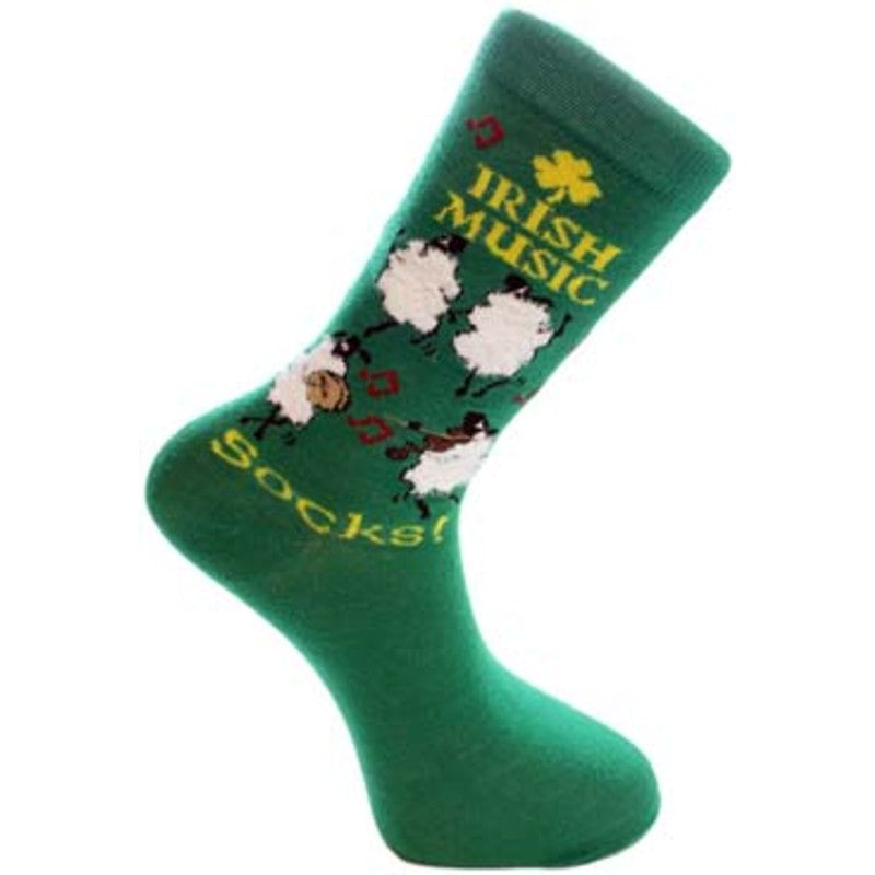 Traditional Irish Music Socks - Shamrock Celtic Folk Dance Socks for St. Patrick's Day - Perfect for Irish Dance Performances, Festivals & Gifting