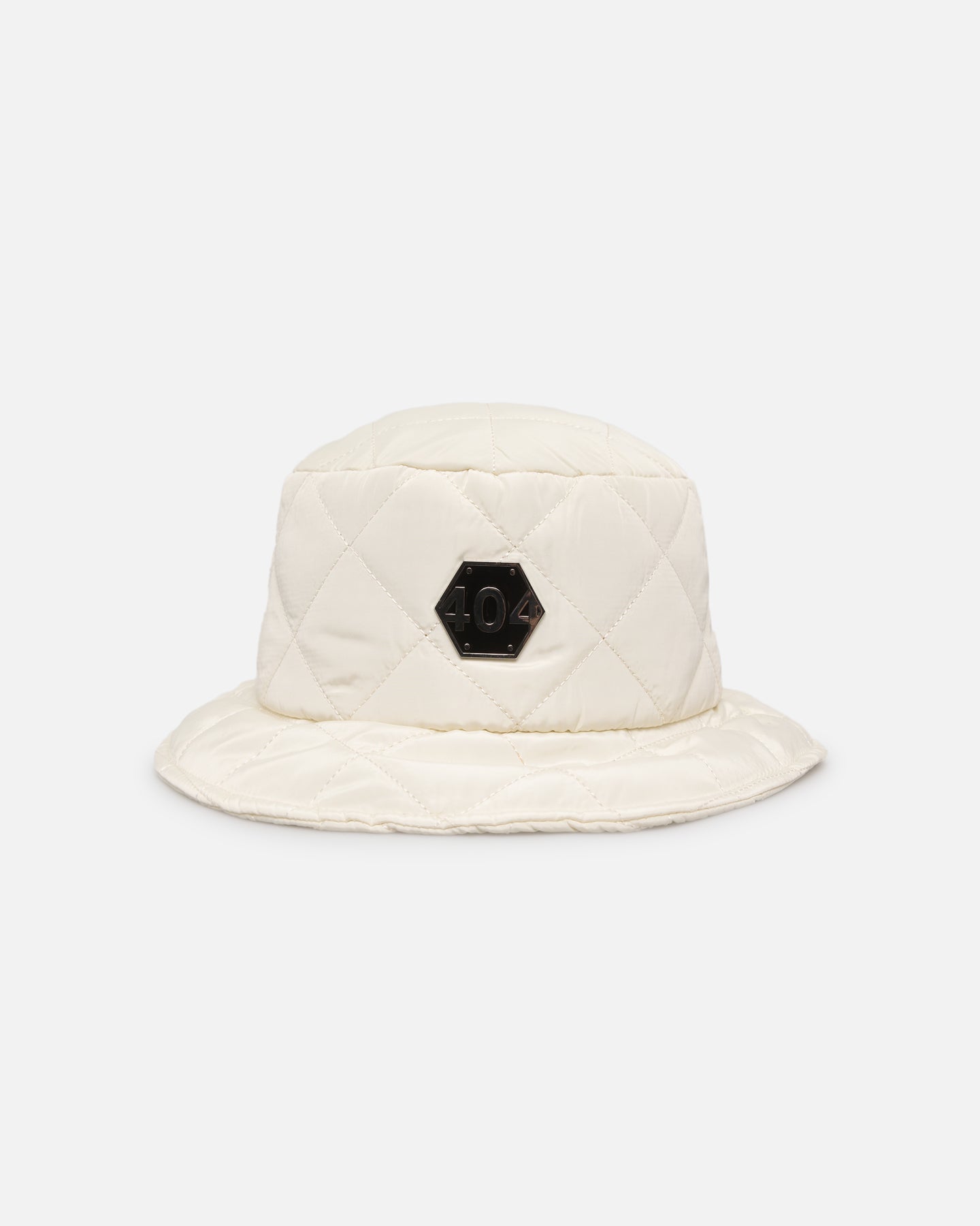 404 Quilted Bucket Hat Off White - Stylish Sun Protection for Outdoor Activities, Beach, Hiking & Travel