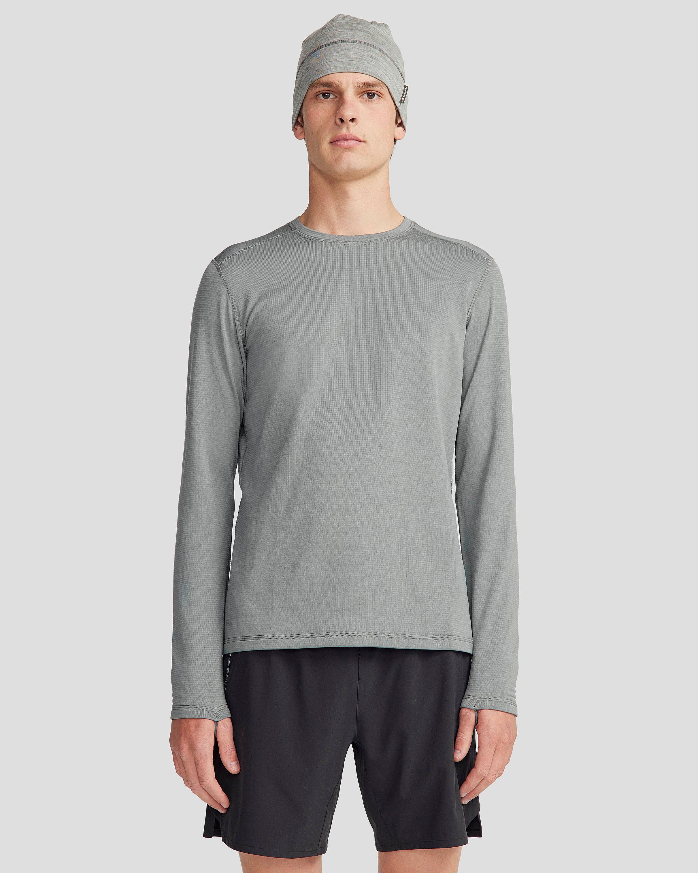 Men's Seeker Fleece Long Sleeve Top - Warm Winter Base Layer for Hiking & Outdoor Activities | Moon Color