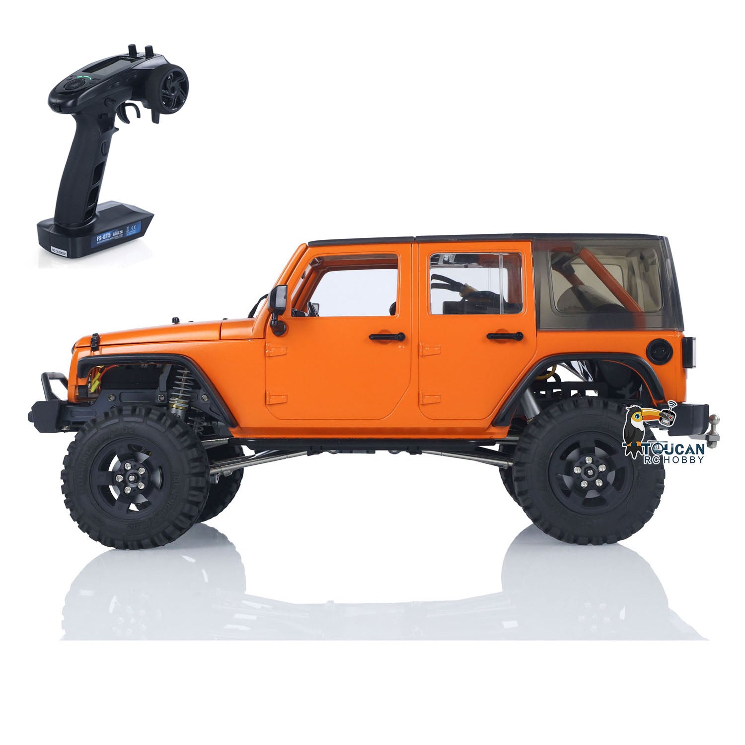 1/18 Scale CAPO CUB2 RTR RC Rock Crawler - 2-Speed Transmission, Flysky GT5 Radio, LED Lights & Sound Effects - Off-Road Remote Control Truck for Trail Crawling & Backyard Adventures