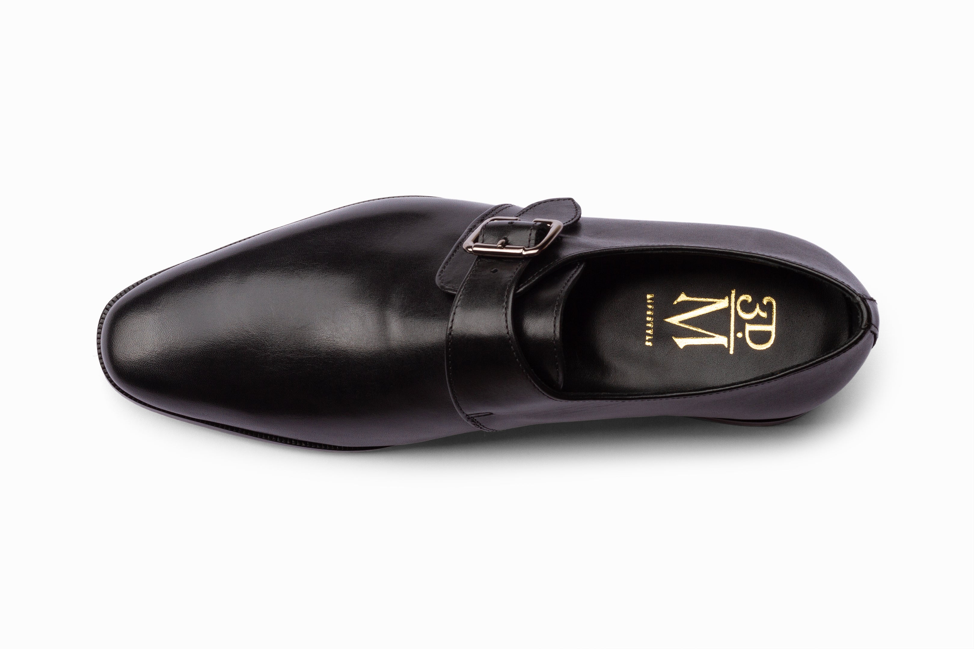 Stylish Black Single Monkstrap Dress Shoes for Men | Formal & Business Occasions | Comfortable & Durable Leather Oxfords