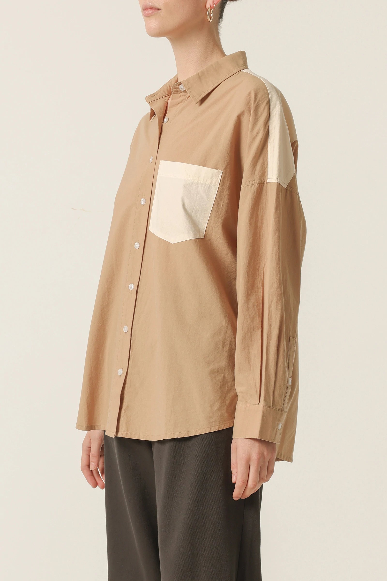 Finn Shirt Sepia - Stylish Casual Button-Up Shirt for Men | Perfect for Office, Date Night & Outdoor Activities