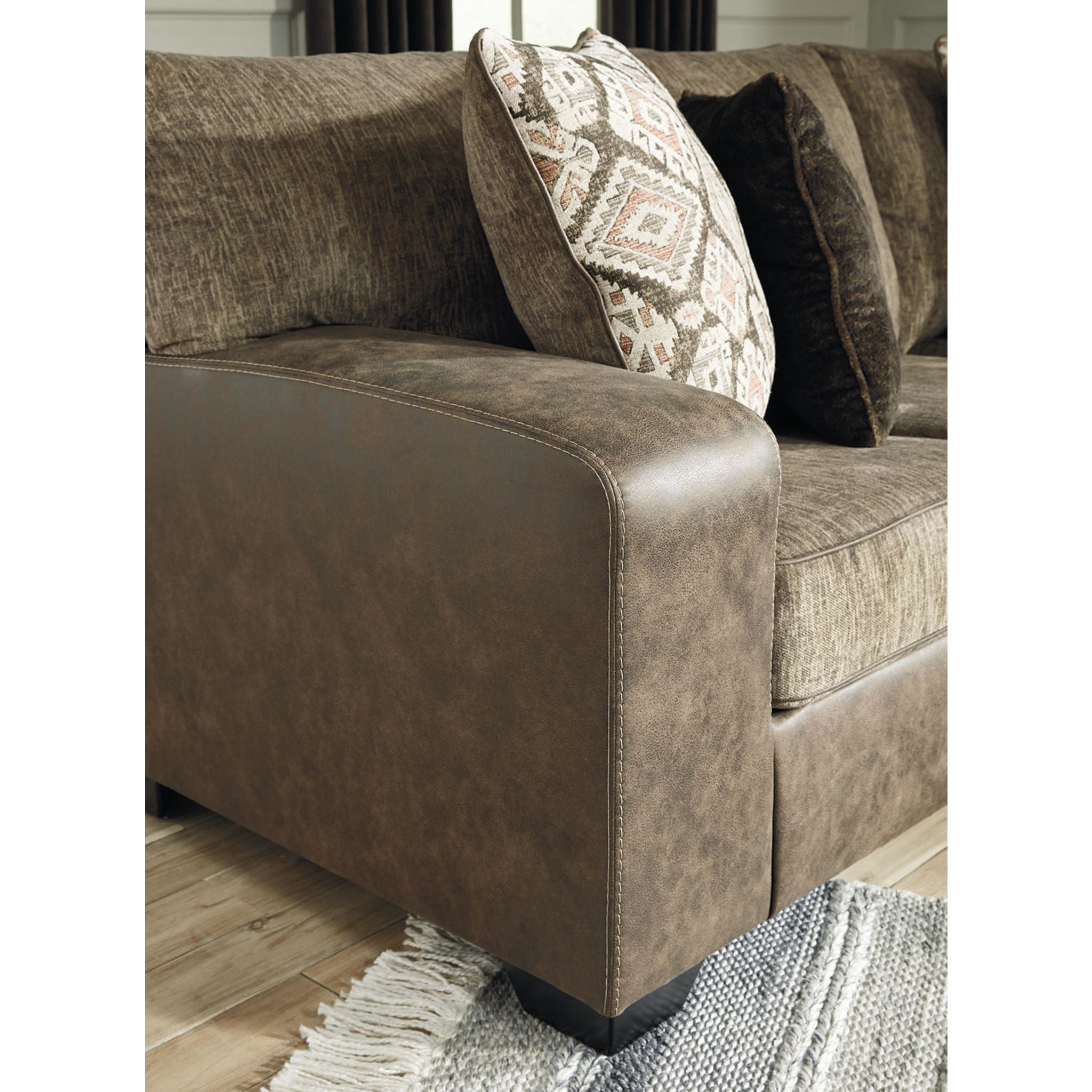 Luxury Abalone 3-Piece Sectional Sofa with Chaise Lounge - Modern L-Shaped Living Room Furniture for Home Theater & Family Gatherings