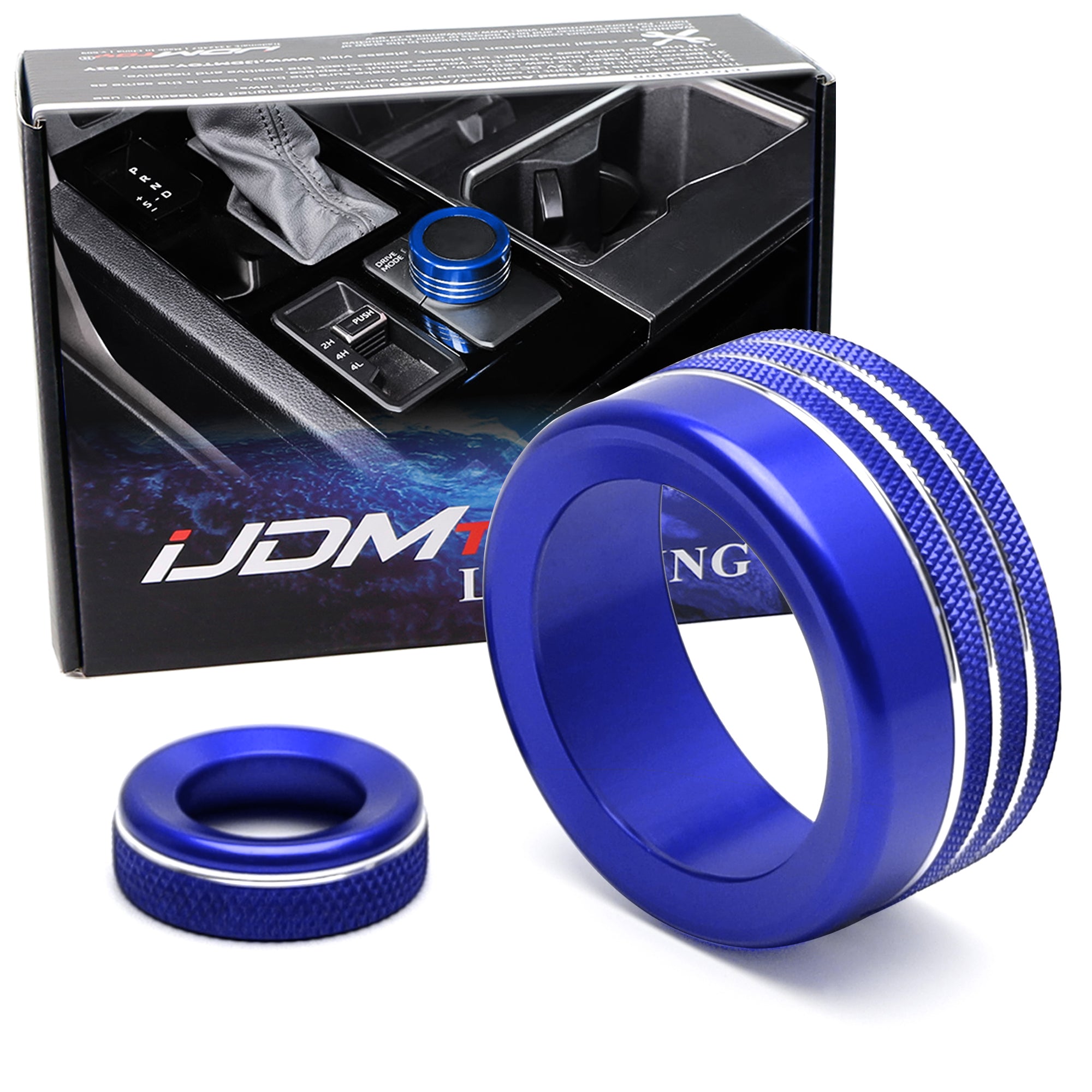 2 TRD Blue Driving Mode & Volume Knob Covers for 2022+ Toyota Tundra & Sequoia 8