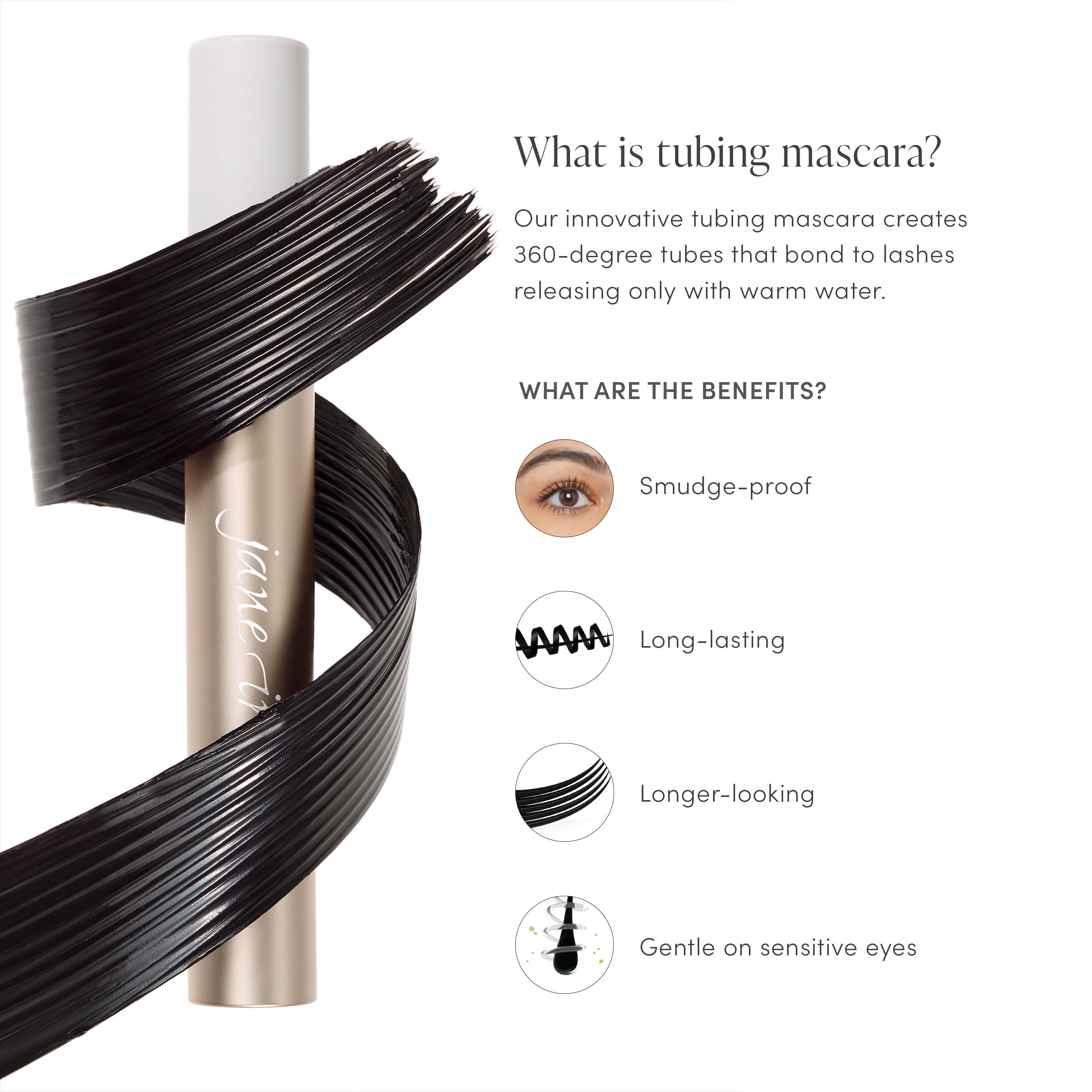 Long Lasting Tubing Mascara for Length & Volume - Smudge Proof, Waterproof & Easy Removal - Perfect for Daily Wear, Weddings & Special Occasions