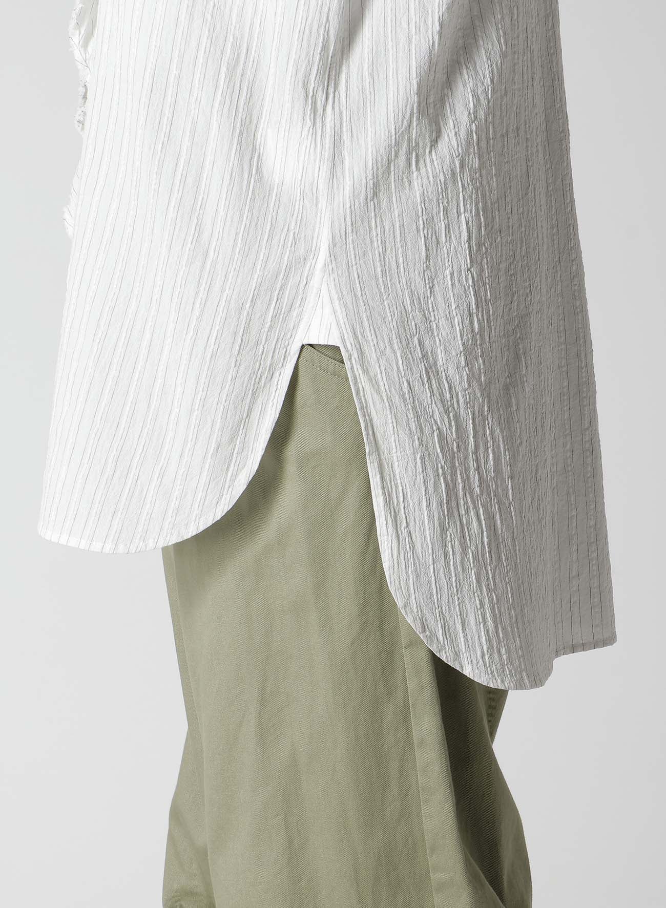 Stylish Cotton Voile Untrimmed Frill Stripe Blouse for Women - Perfect for Casual Outings, Office Wear & Summer Fashion