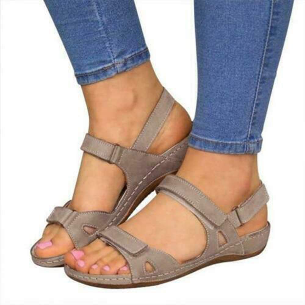 DATOO Premium Orthopedic Hook and Loop Velcro Sandals for Women & Men - Comfortable Arch Support Slippers for Plantar Fasciitis, Flat Feet - Ideal for Home, Office & Travel Use