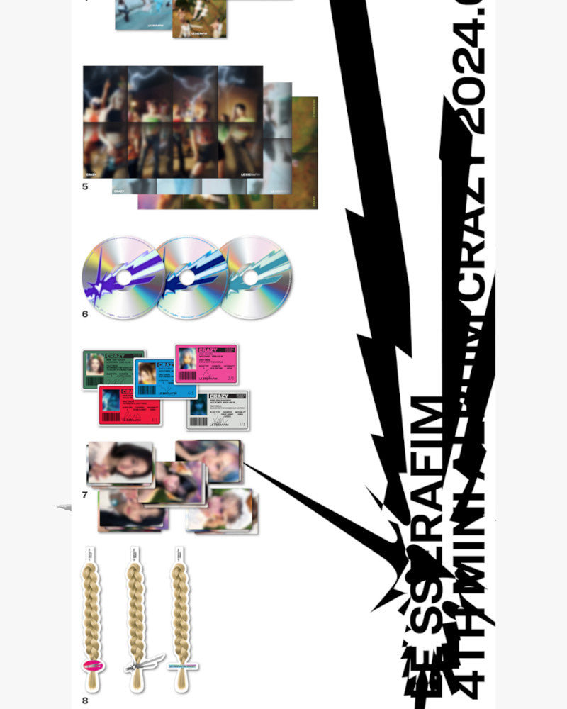 LE SSERAFIM 4th Mini Album [CRAZY] - K-Pop Collectors Edition (3 Versions) | Perfect for K-Pop Fans, Music Enthusiasts & Gift Giving