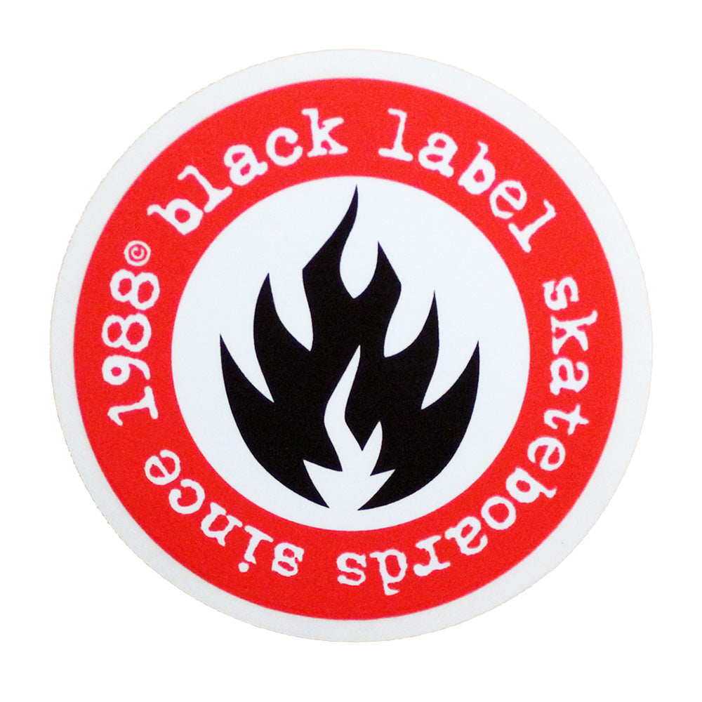 Black Label Since 88 Black Flame Sticker - Premium Vinyl Decal for Cars, Laptops & Motorcycles - Perfect for Customizing Vehicles and Personal Items