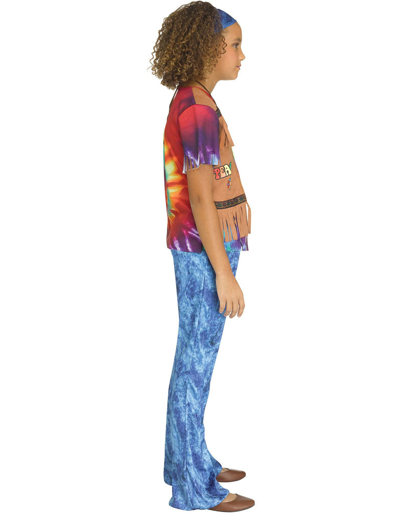Groovy 60s Baby Girls Costume - Retro Hippie Outfit for Toddler Dress Up & Halloween Party