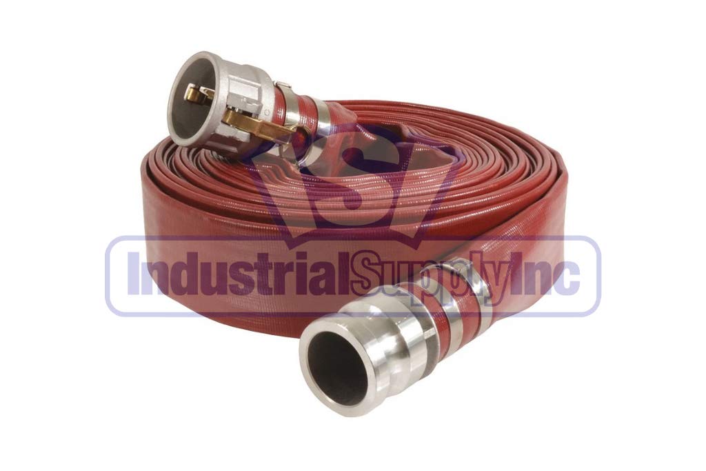 EPDM Rubber Suction Hose - 2 Inch x 20 Feet - Compatible with Honda Pumps - 100 Foot Red Discharge Hose - Heavy Duty Industrial Water Transfer for Construction, Agriculture, and Pool Maintenance