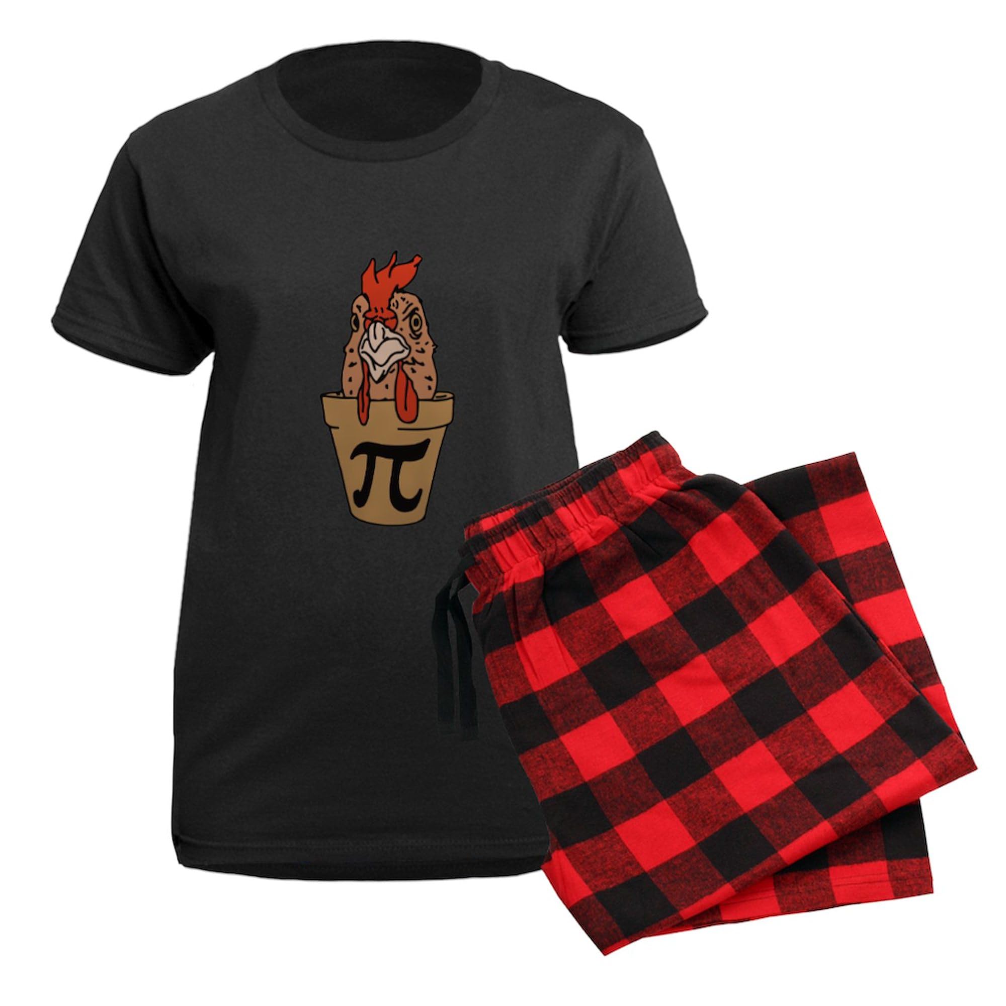 Chicken Pot Pi Women's Dark Pajamas - Funny Novelty Sleepwear PJ Set for Women | Perfect for Sleepovers, Loungewear & Gift Giving