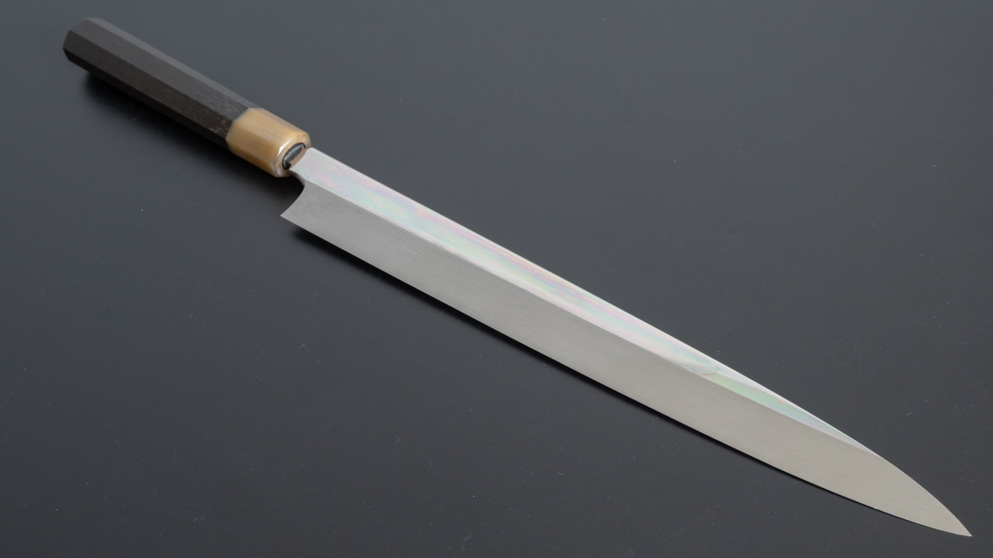 Hitohira Togashi Kambei White #1 Mizu Honyaki Yanagiba 300mm Japanese Sushi Knife with Taihei Ebony Handle - Limited Edition with Saya #009 - Perfect for Sushi Chefs & Professional Kitchen Use