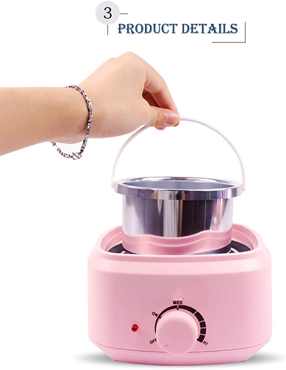 Professional Wax Warmer for Hair Removal - Full Body Waxing Kit for Legs, Face, Eyebrows, Bikini & Underarms - Paraffin Wax Machine for Women & Men - Perfect for Home Spa, Salon & DIY Beauty Care