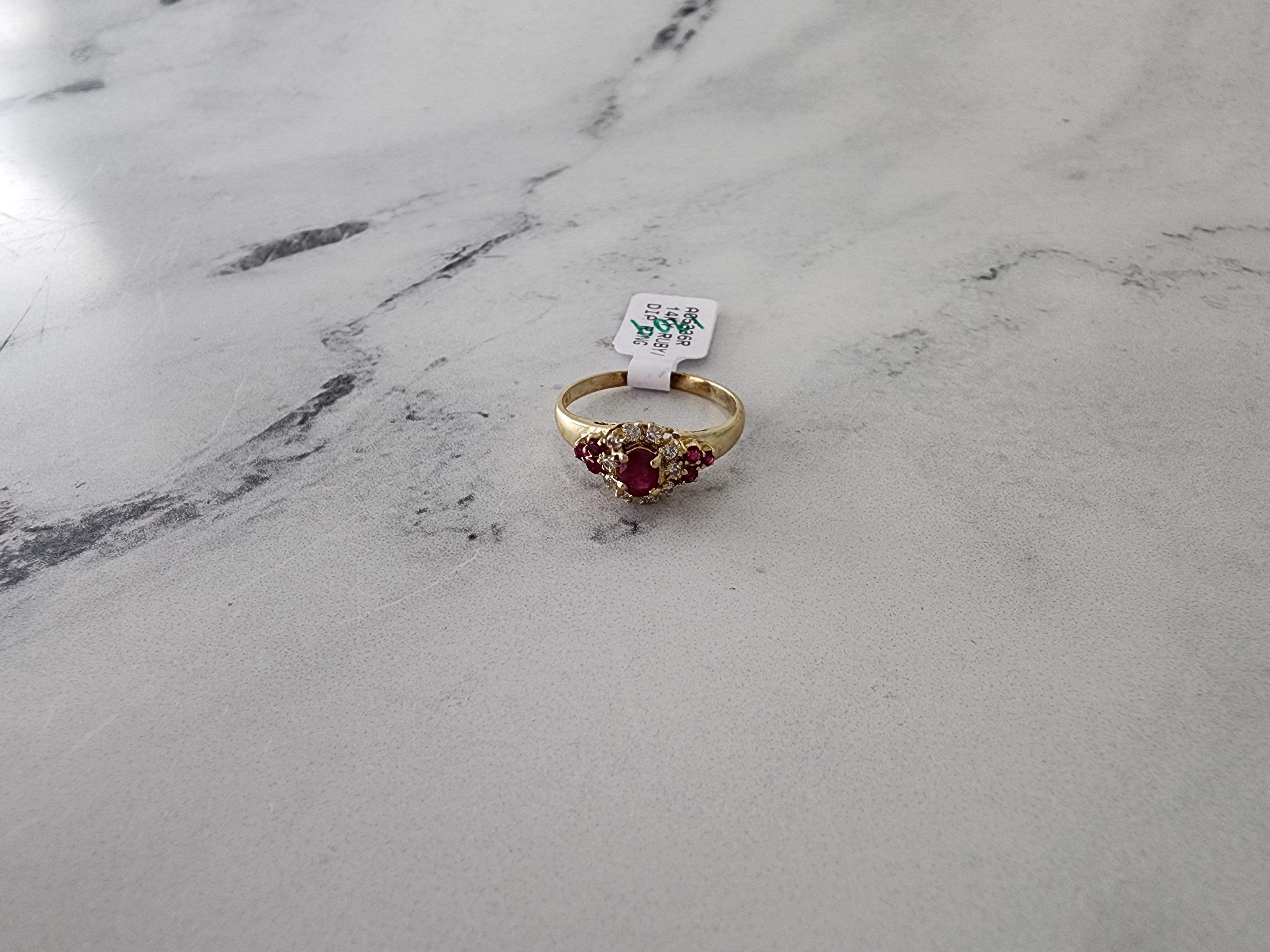 Vintage Ruby and Diamond Cluster Engagement Ring for Women - Elegant Wedding, Anniversary, or Promise Jewelry Gift