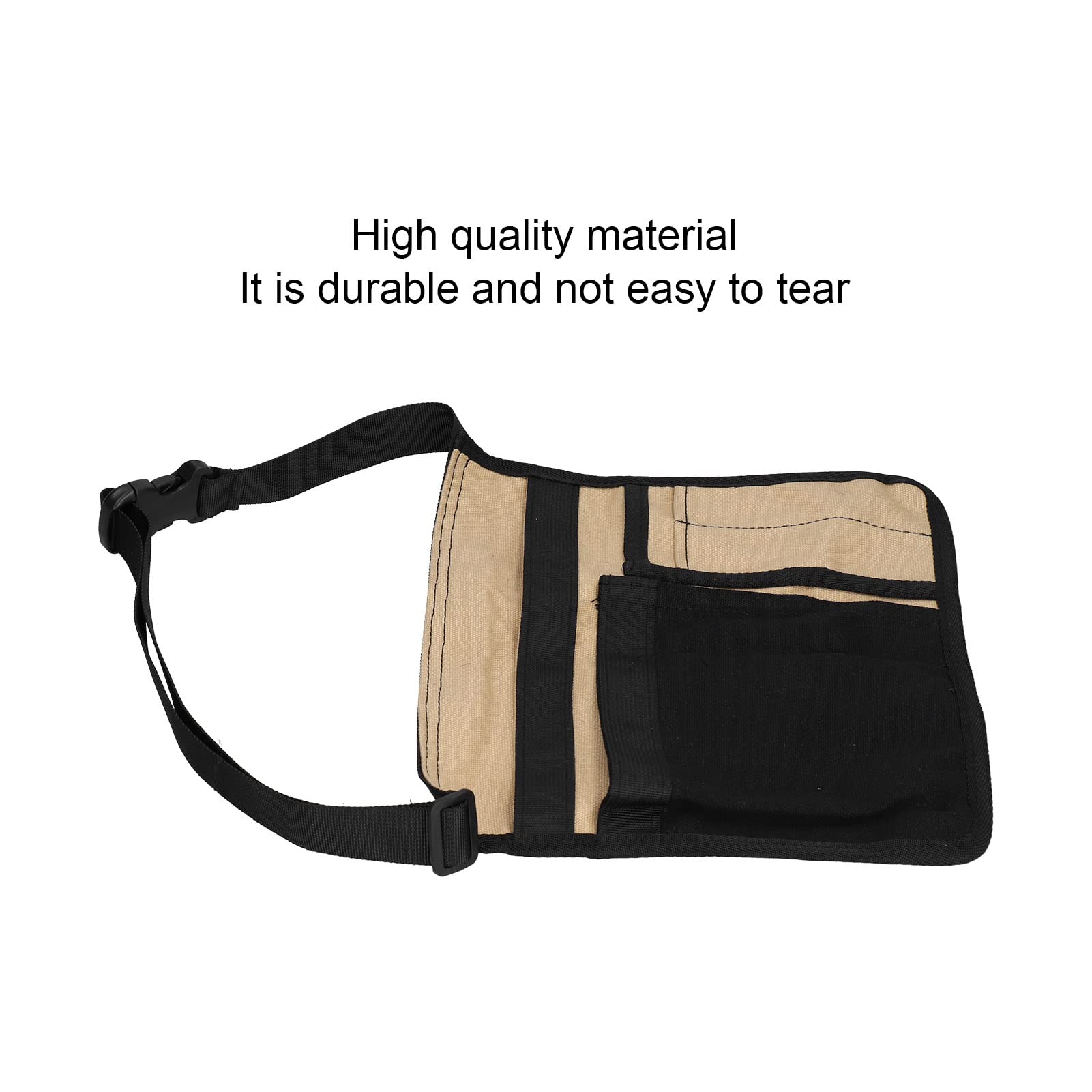 Durable Oxford Tool Belt Bag for Gardening, Handyman & DIY Work - Adjustable Waist Pouch with Multiple Pockets for Tools (Khaki) | Perfect for Landscaping, Home Repairs & Craft Projects