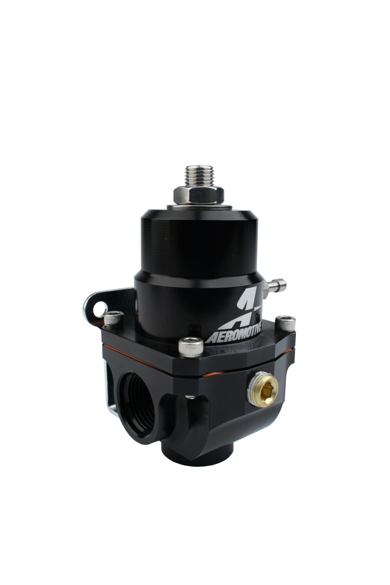 Aeromotive Adjustable Fuel Pressure Regulator 35-75 PSI with .188 Valve & Dual 08 Inlets/Return - Perfect for High-Performance Car Engines and Racing Applications