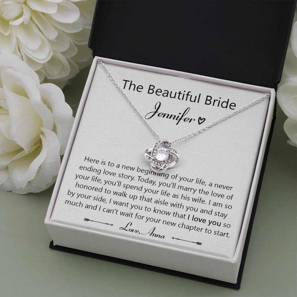 Elegant Wedding Necklace for Bride - Perfect Bridesmaid Gift, Best Friend Present, Jewelry for Special Day | Ideal for Wedding Ceremony, Bridal Shower & Anniversary