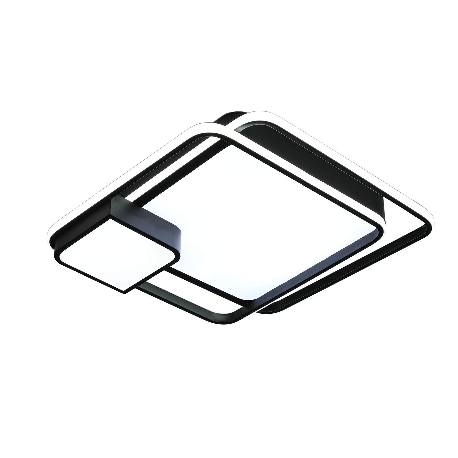Smart Remote Control Square Ceiling Light - 19.69 Inch Flush Mount LED Panel Light, Super Bright 5000K Daylight White, Dimmable ABS Plastic Fixture for Bedroom, Living Room, Kitchen - Energy Saving & Long Lifespan (Perfect for Modern Home Lighting & Office Spaces)