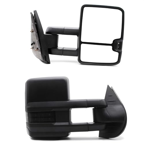 07-14 Chevy GMC Tow Mirrors Manual Black