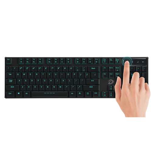 Dareu EK820 Ultra Thin 104-Key LED Backlit Mechanical Gaming Keyboard with Blue/Red Switches - Perfect for PC Gaming, Typing & Office Work