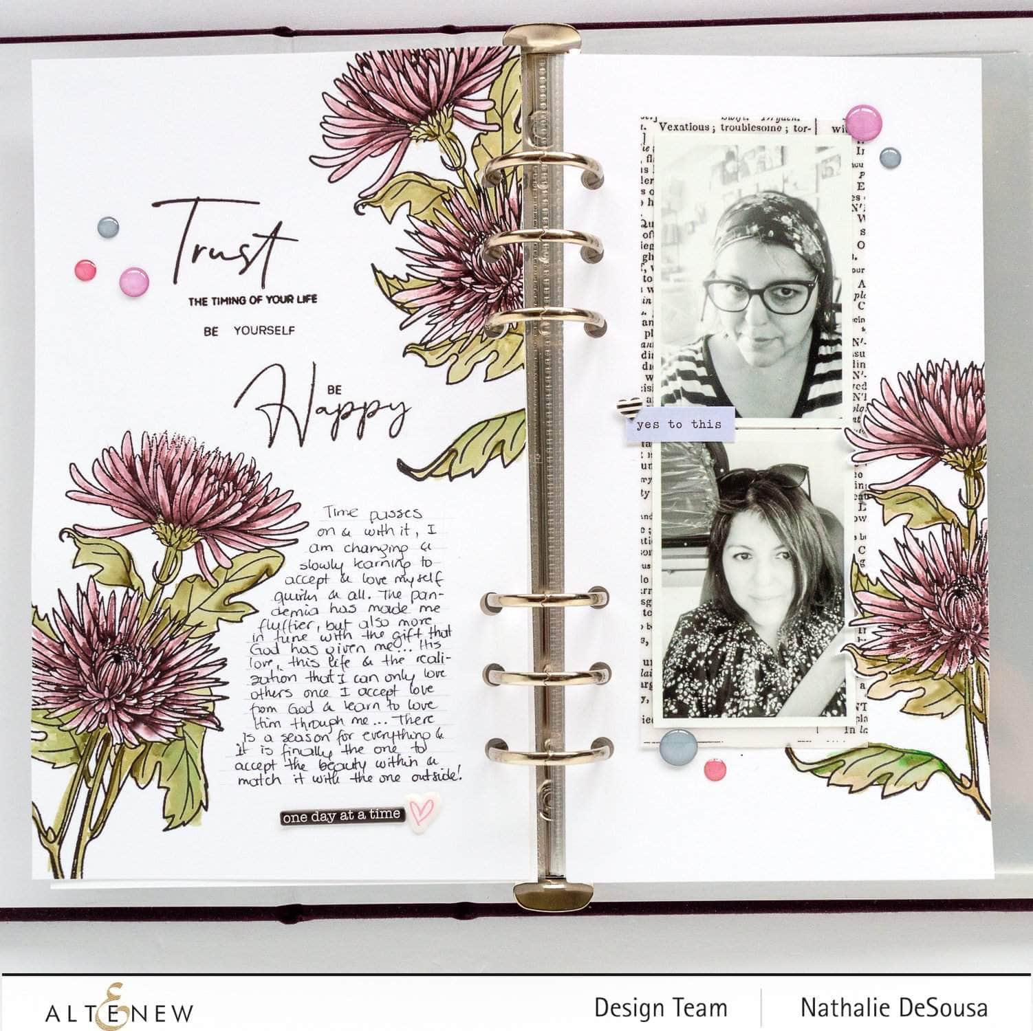 Spider Mums Outline Stamp Set for Floral Painting - DIY Flower Art Stamps for Card Making, Scrapbooking & Home Decor