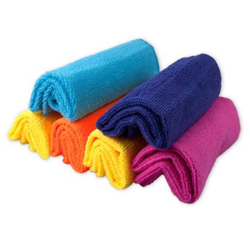 6-Pack Multi-Purpose Microfiber Cleaning Cloths for Windows, Cars, Kitchen & Household Cleaning - Super Absorbent & Lint-Free Cleaning Rags (Great for Glass, Stainless Steel & Electronics)